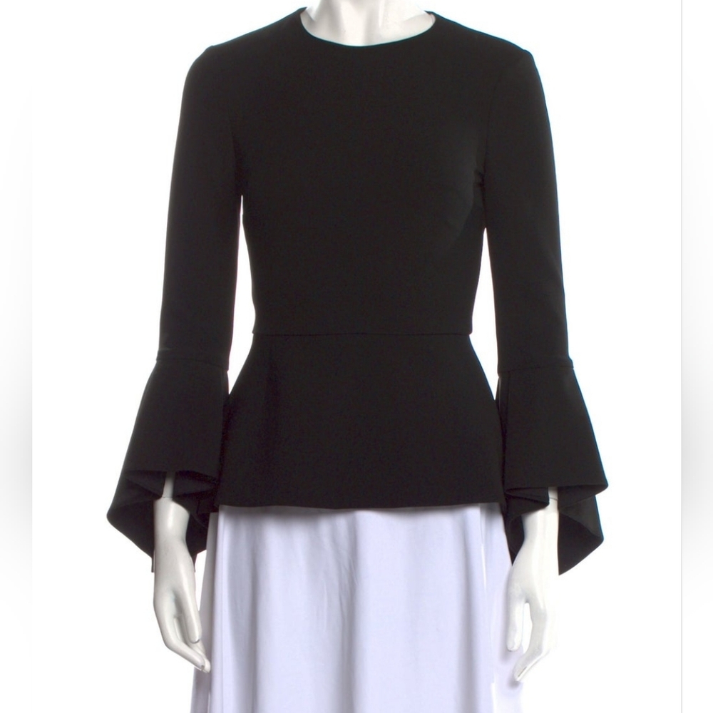 NWOT Alice + Olivia Elegant Black Peplum Top